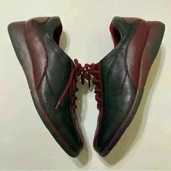 Naturalizer Womens Maroon Black Leather Natural Sport Sneakers Shoes Size 9.5 - Picture 2 of 10
